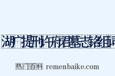 湖广提刑许府君墓志铭组词是什么意思的图片